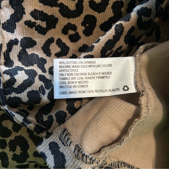 NWT Wild Fable Leopard Corduroy Zip front Mini Dress, XS - Picture 7 of 8